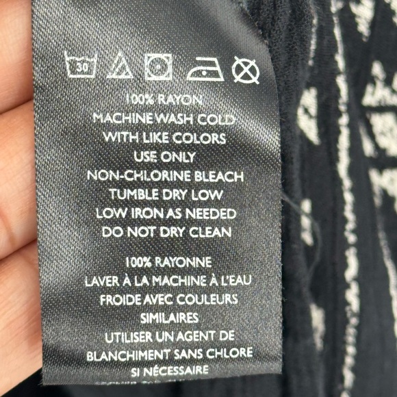 Ecote X Anthropologie Black & White Boho Printed Kimono Cardigan Women Size O/S - Picture 4 of 7